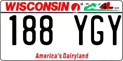 WI license plate 188YGY