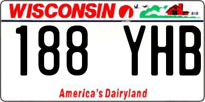 WI license plate 188YHB