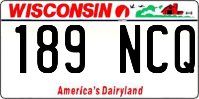 WI license plate 189NCQ