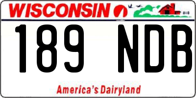WI license plate 189NDB