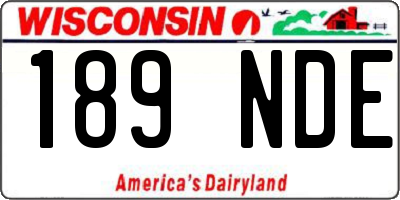 WI license plate 189NDE