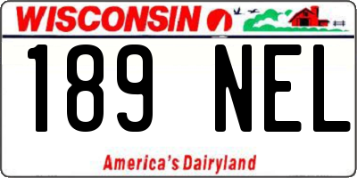 WI license plate 189NEL