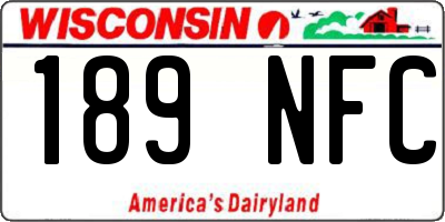 WI license plate 189NFC