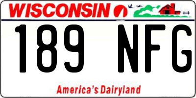 WI license plate 189NFG