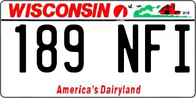 WI license plate 189NFI