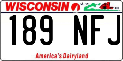 WI license plate 189NFJ