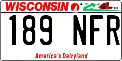 WI license plate 189NFR