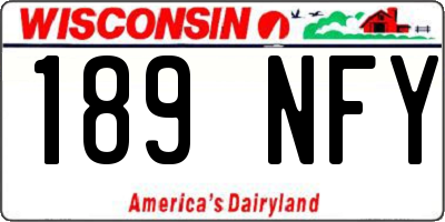 WI license plate 189NFY
