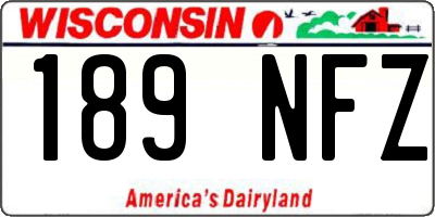 WI license plate 189NFZ