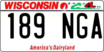 WI license plate 189NGA