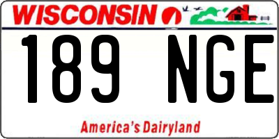 WI license plate 189NGE