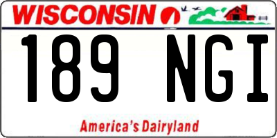 WI license plate 189NGI