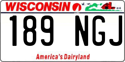 WI license plate 189NGJ