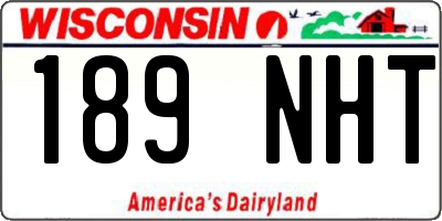 WI license plate 189NHT