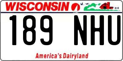 WI license plate 189NHU