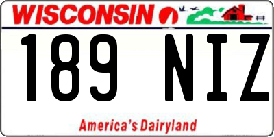 WI license plate 189NIZ