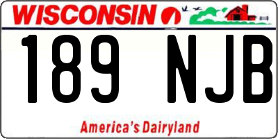 WI license plate 189NJB