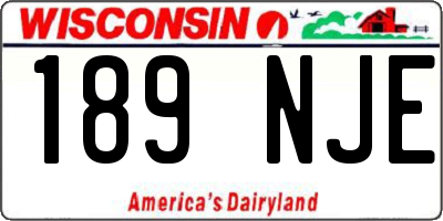 WI license plate 189NJE