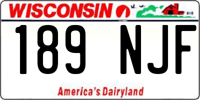 WI license plate 189NJF