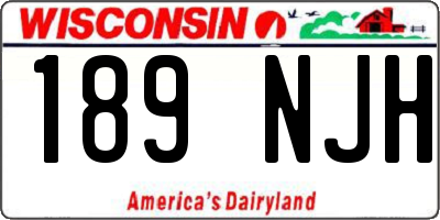 WI license plate 189NJH