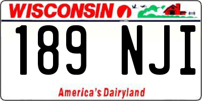 WI license plate 189NJI
