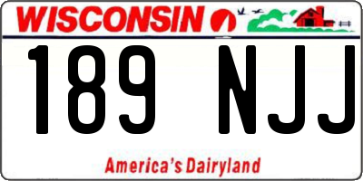 WI license plate 189NJJ