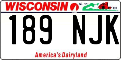 WI license plate 189NJK
