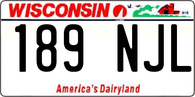 WI license plate 189NJL
