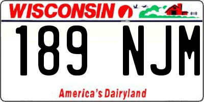 WI license plate 189NJM