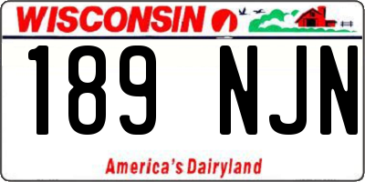 WI license plate 189NJN