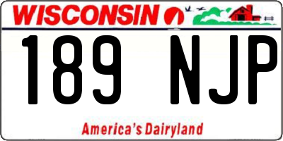 WI license plate 189NJP