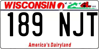 WI license plate 189NJT