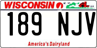 WI license plate 189NJV