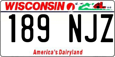 WI license plate 189NJZ
