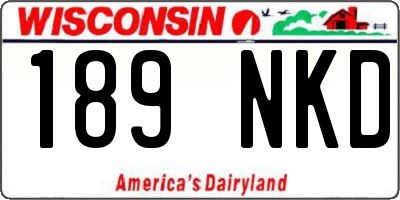 WI license plate 189NKD