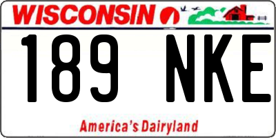 WI license plate 189NKE