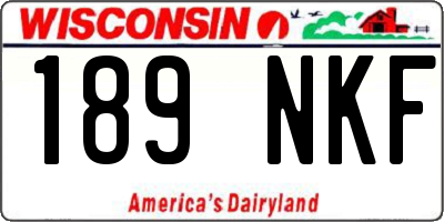 WI license plate 189NKF