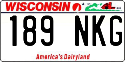 WI license plate 189NKG