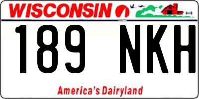 WI license plate 189NKH