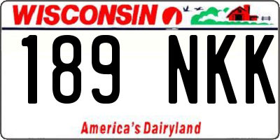 WI license plate 189NKK