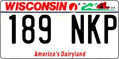 WI license plate 189NKP