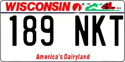 WI license plate 189NKT