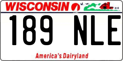 WI license plate 189NLE