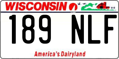 WI license plate 189NLF