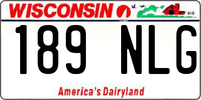 WI license plate 189NLG