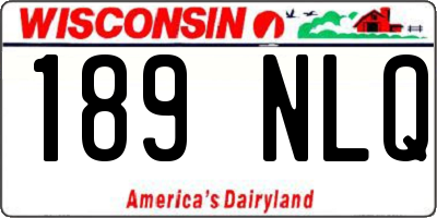 WI license plate 189NLQ