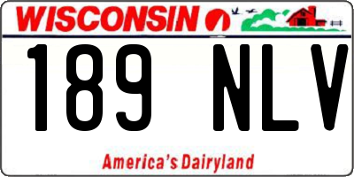 WI license plate 189NLV