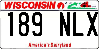 WI license plate 189NLX