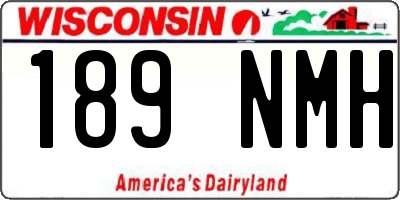 WI license plate 189NMH