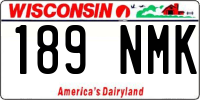 WI license plate 189NMK